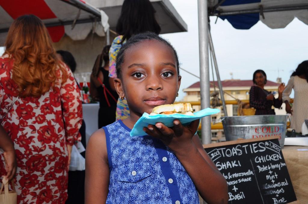 Little Girl with her Shaki Toastie