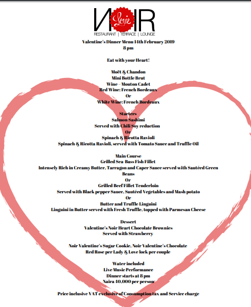 Valentine's Day Food Lagos 2019