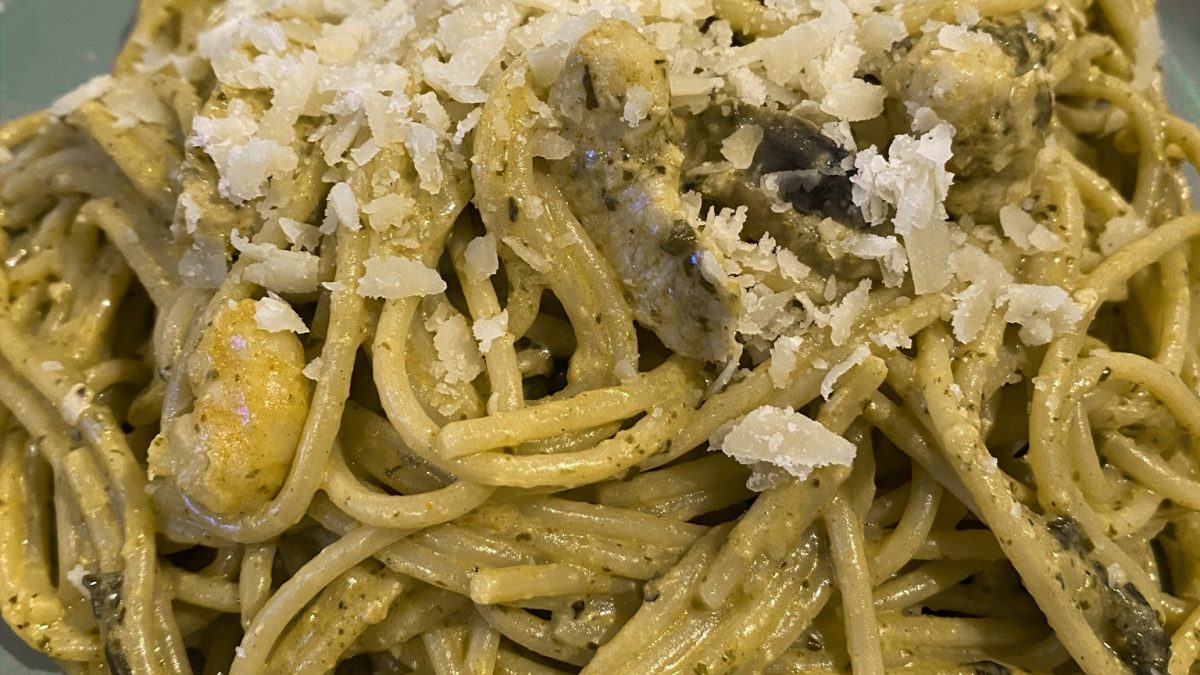 Creamy Chicken Pesto Pasta