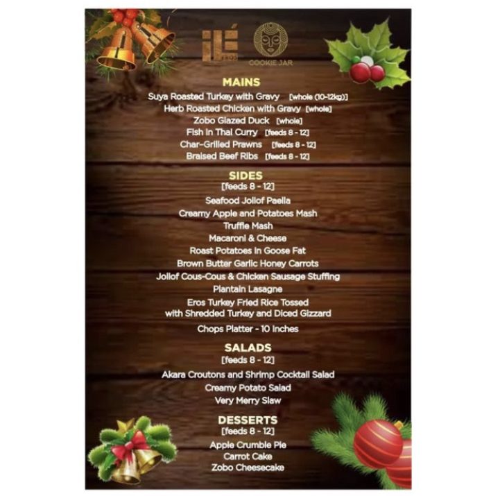 Christmas menu